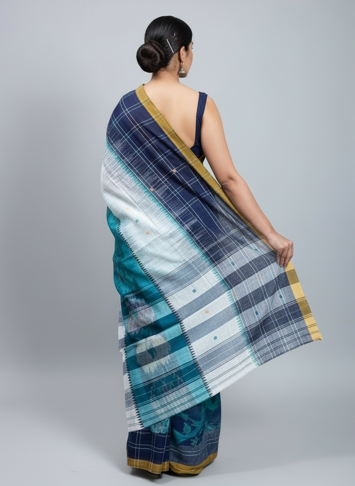 Ikatara - Dhonekhali Cotton Handloom Saree(Prathama)