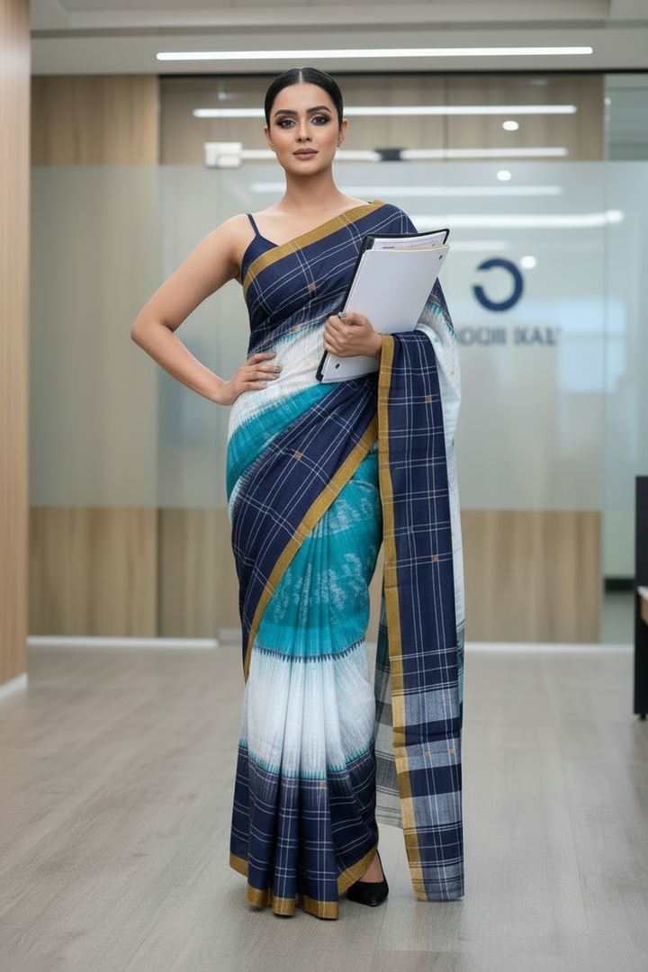 Ikatara - Dhonekhali Cotton Handloom Saree(Prathama)