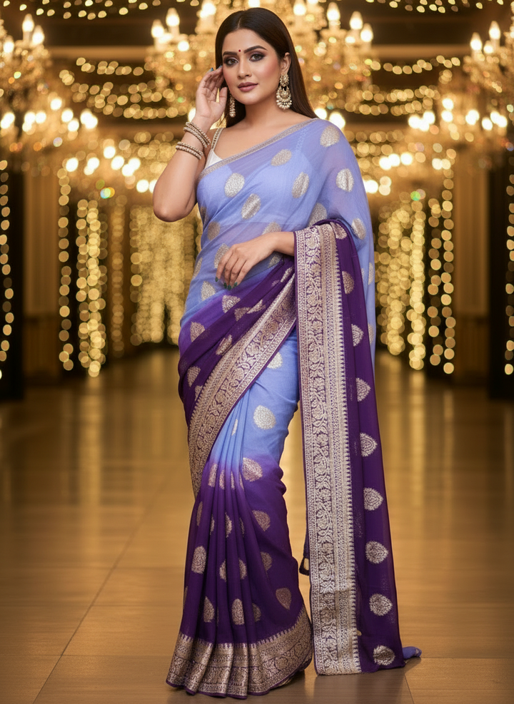 Resplendent  Designer Georgette Saree
