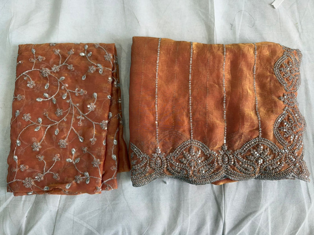 Aalaya Designer Chiffon Embroidery Silk Saree