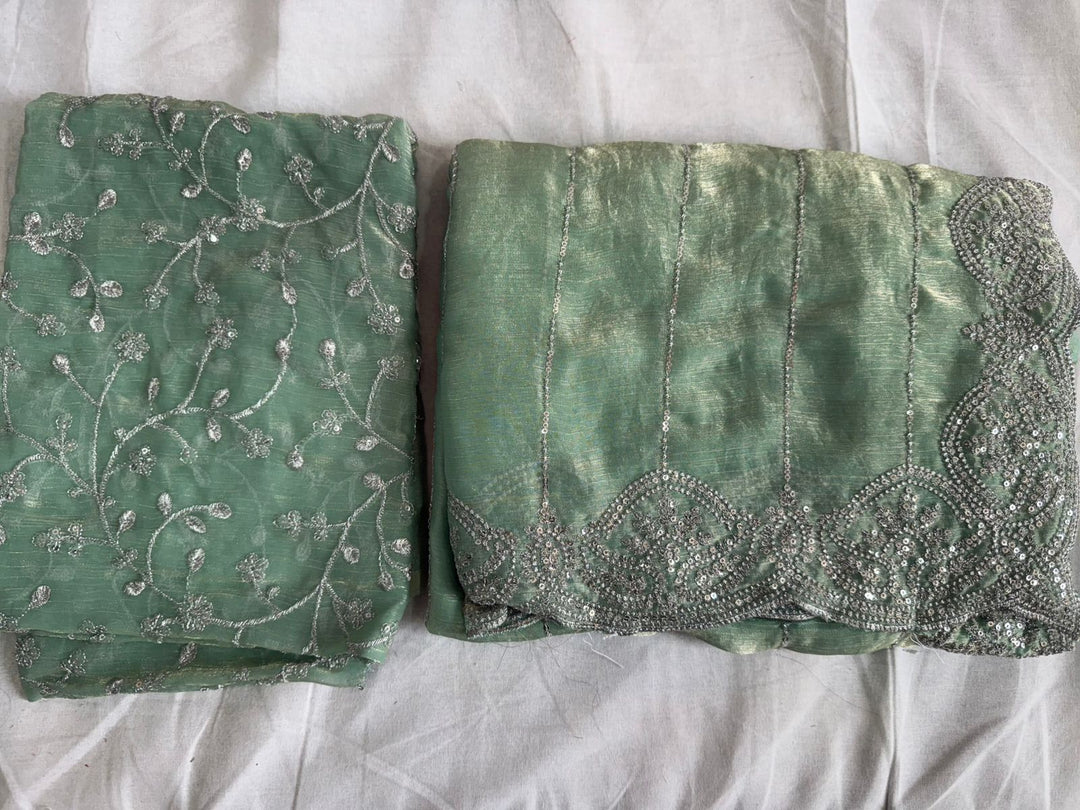 Aalaya Designer Chiffon Embroidery Silk Saree