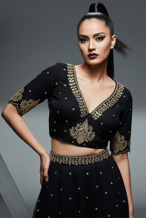 The Empress Gilded V-Neck Blouse