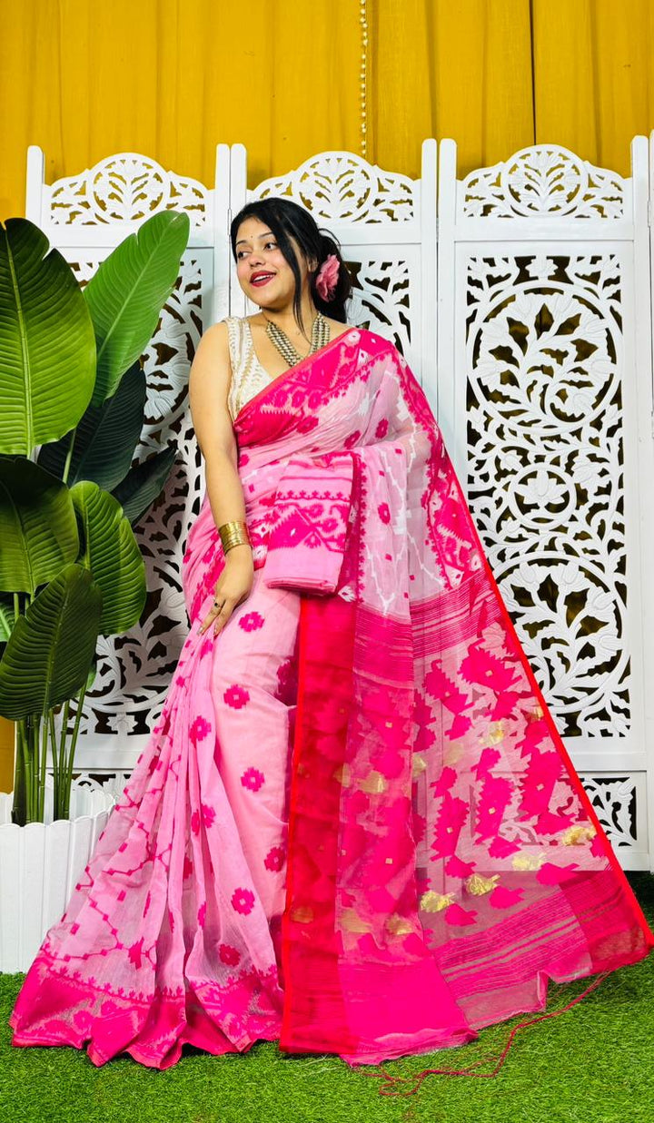 Taan Agni Dhakai Jamdani Saree