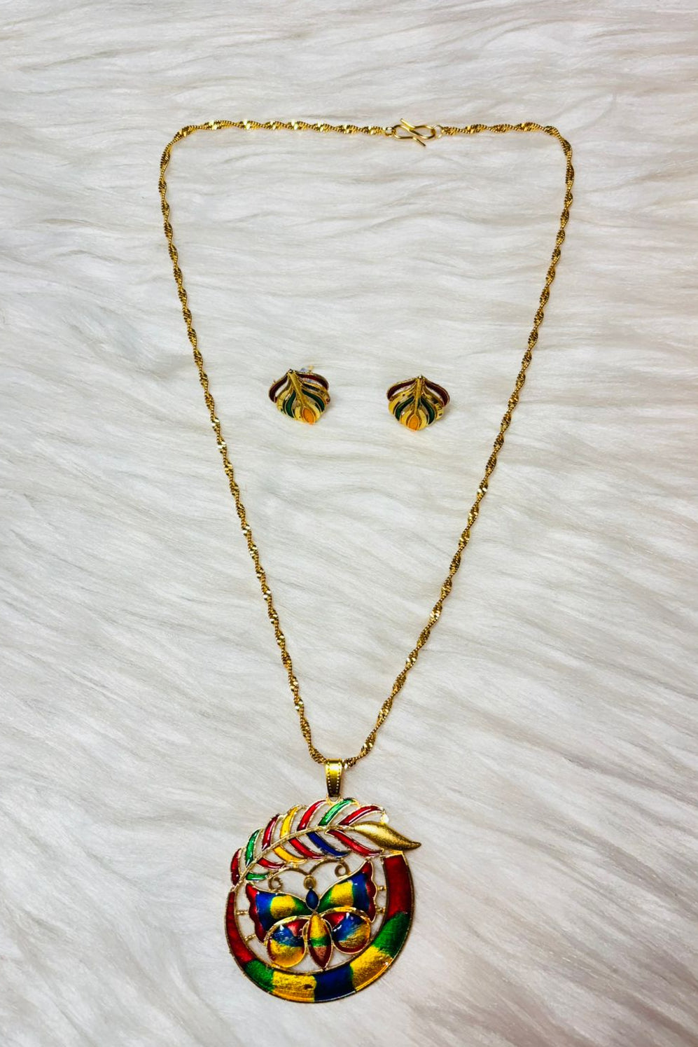 Golden Butterfly-Gold Plated Jewellery Set