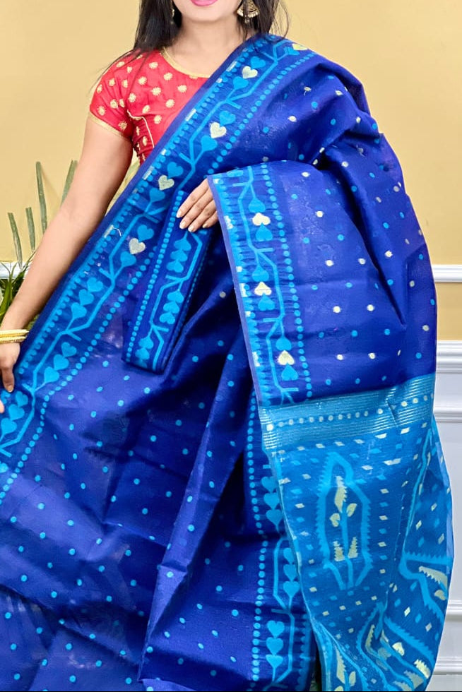 Nirob Prem Bengal Dhakai Jamdani Saree