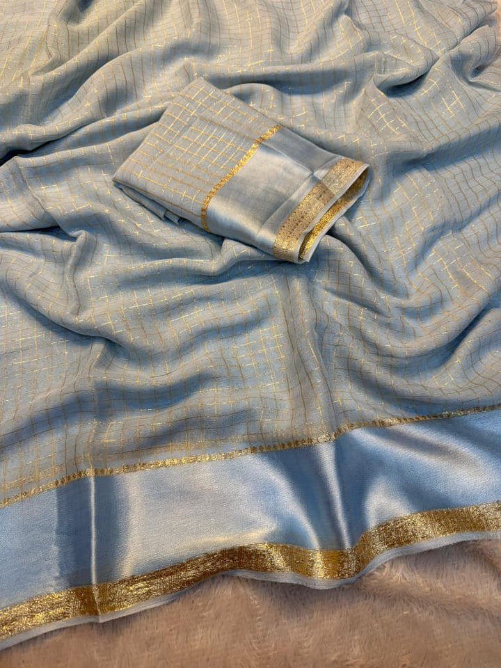 Forest Gleam Viscose Georgette Saree