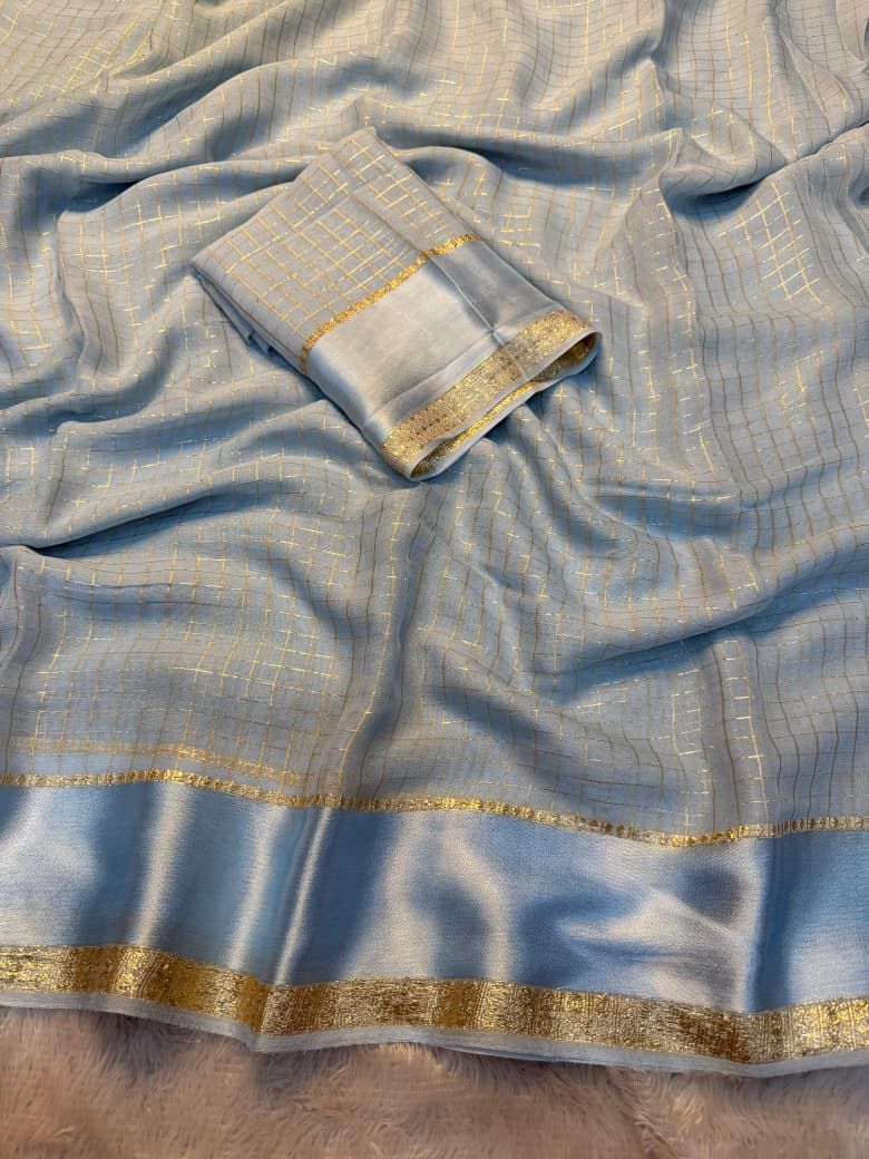 Forest Gleam Viscose Georgette Saree