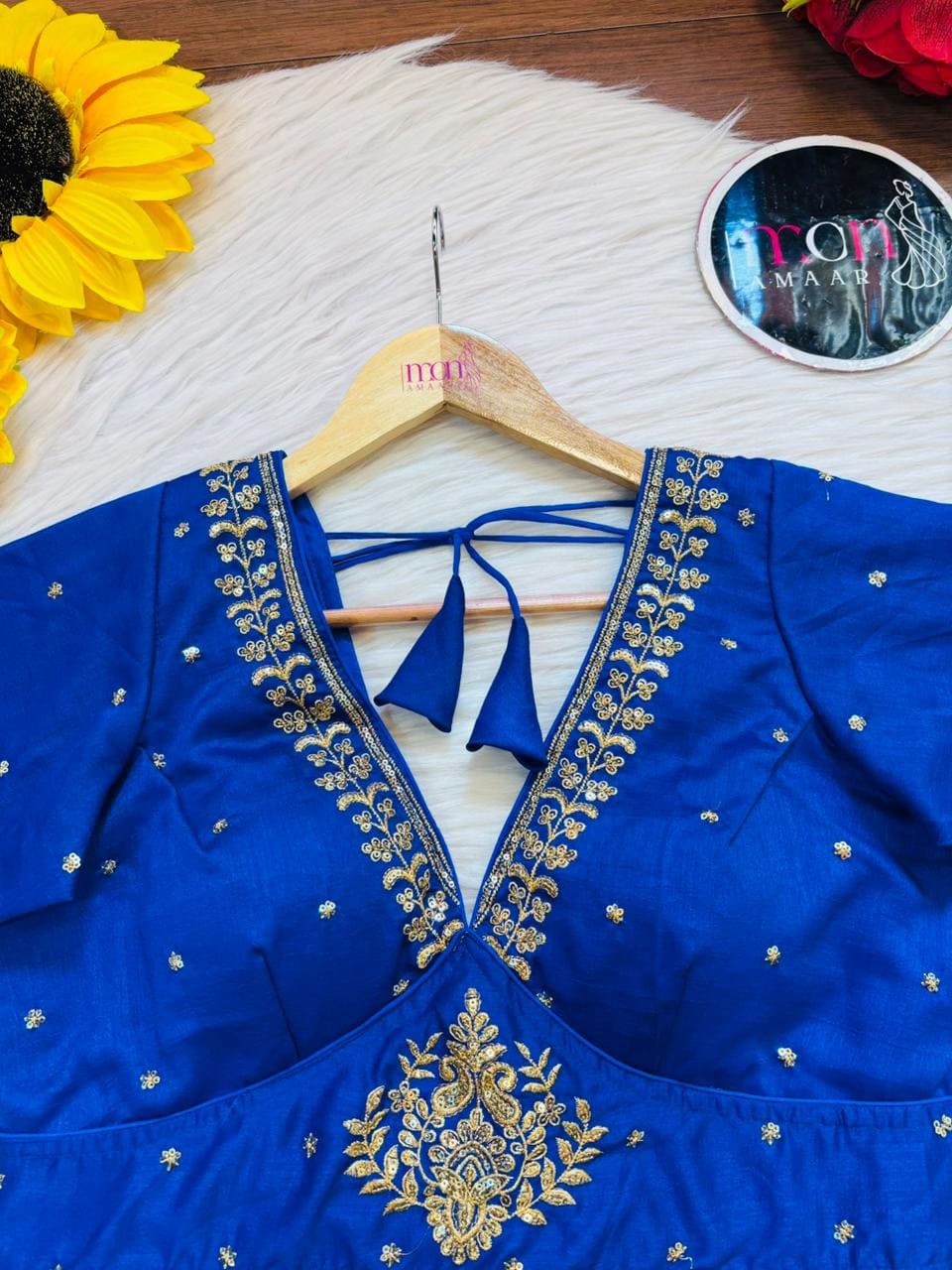 The Empress Gilded V-Neck Blouse