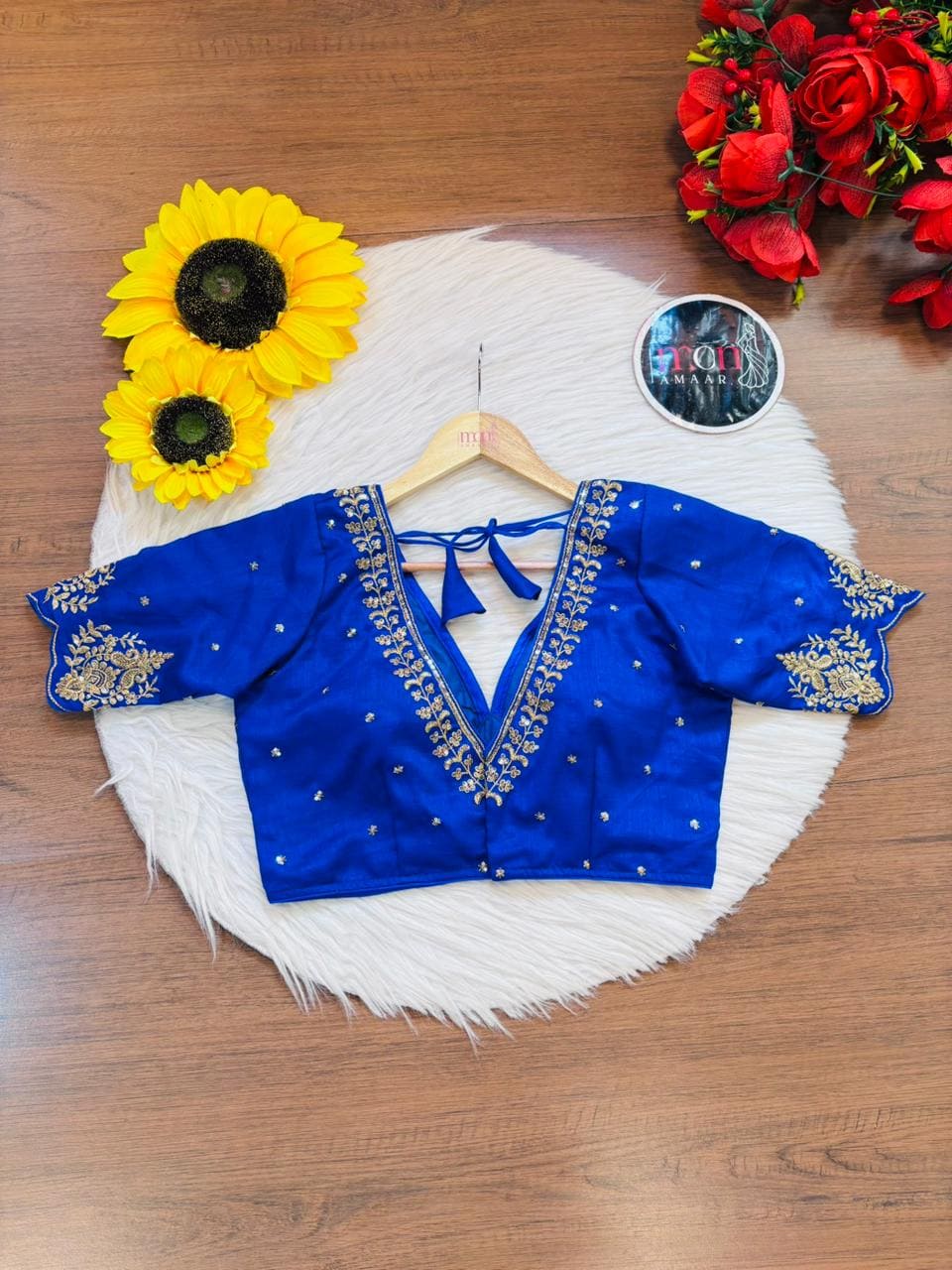 The Empress Gilded V-Neck Blouse