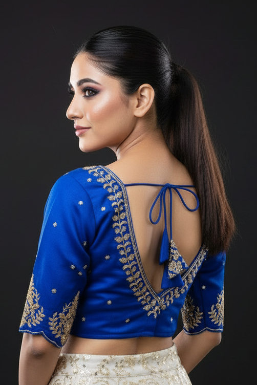 The Empress Gilded V-Neck Blouse