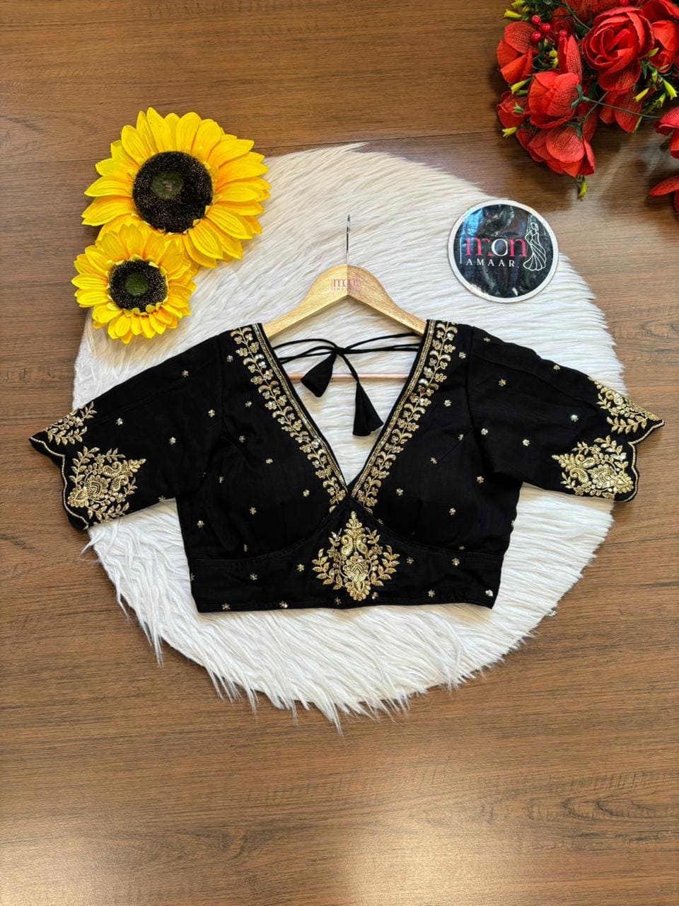 The Empress Gilded V-Neck Blouse