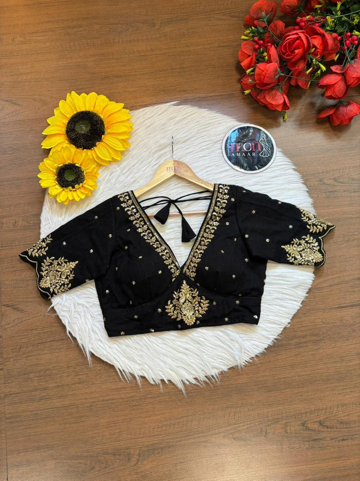 The Empress Gilded V-Neck Blouse