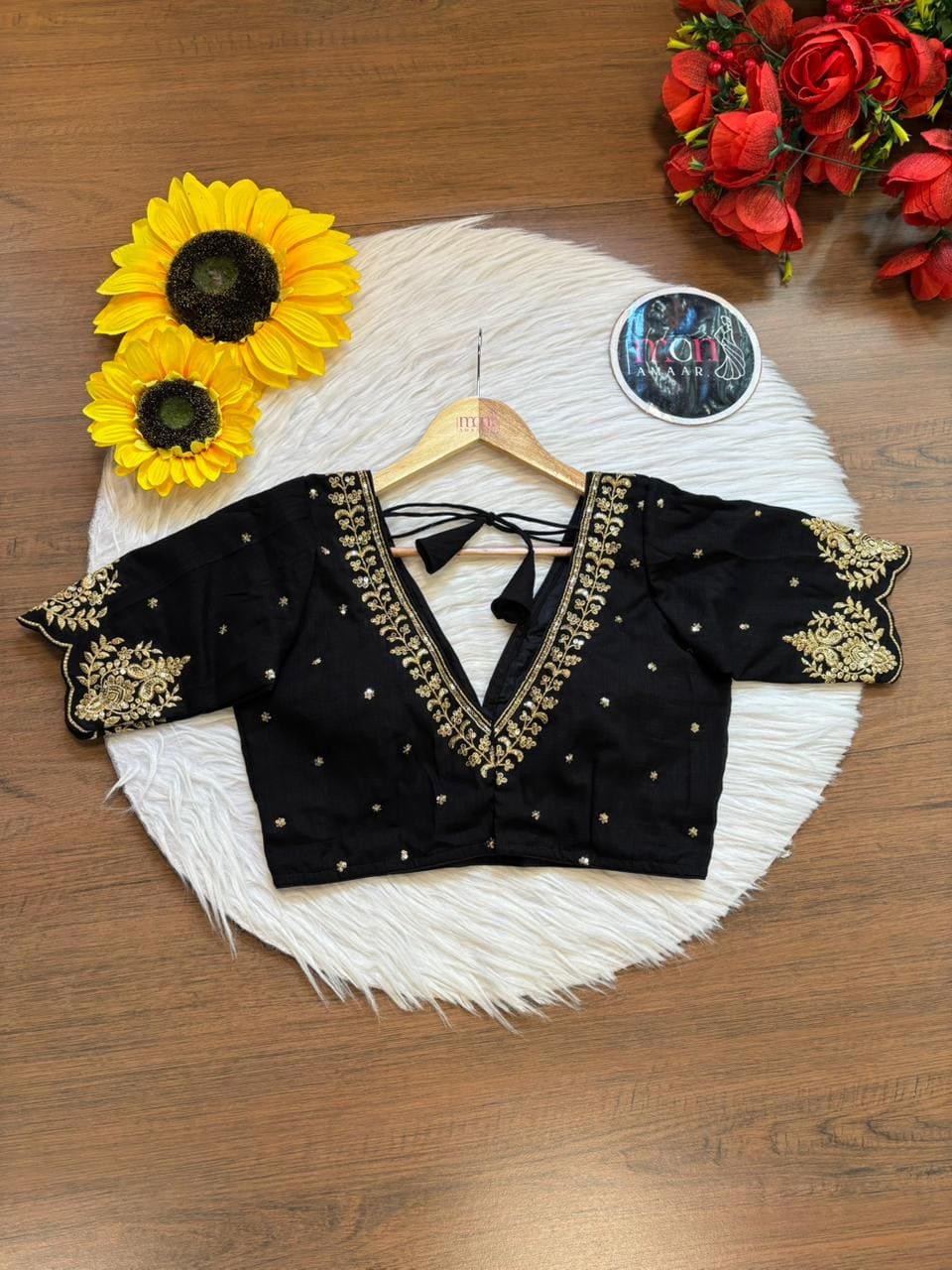 The Empress Gilded V-Neck Blouse