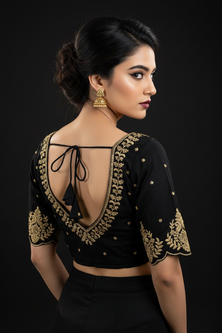 The Empress Gilded V-Neck Blouse