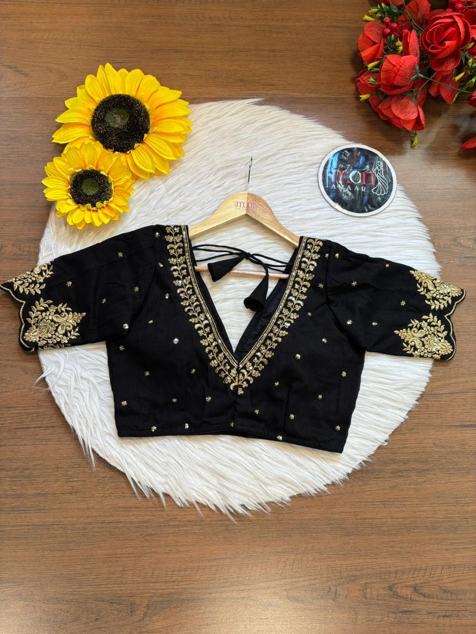 The Empress Gilded V-Neck Blouse