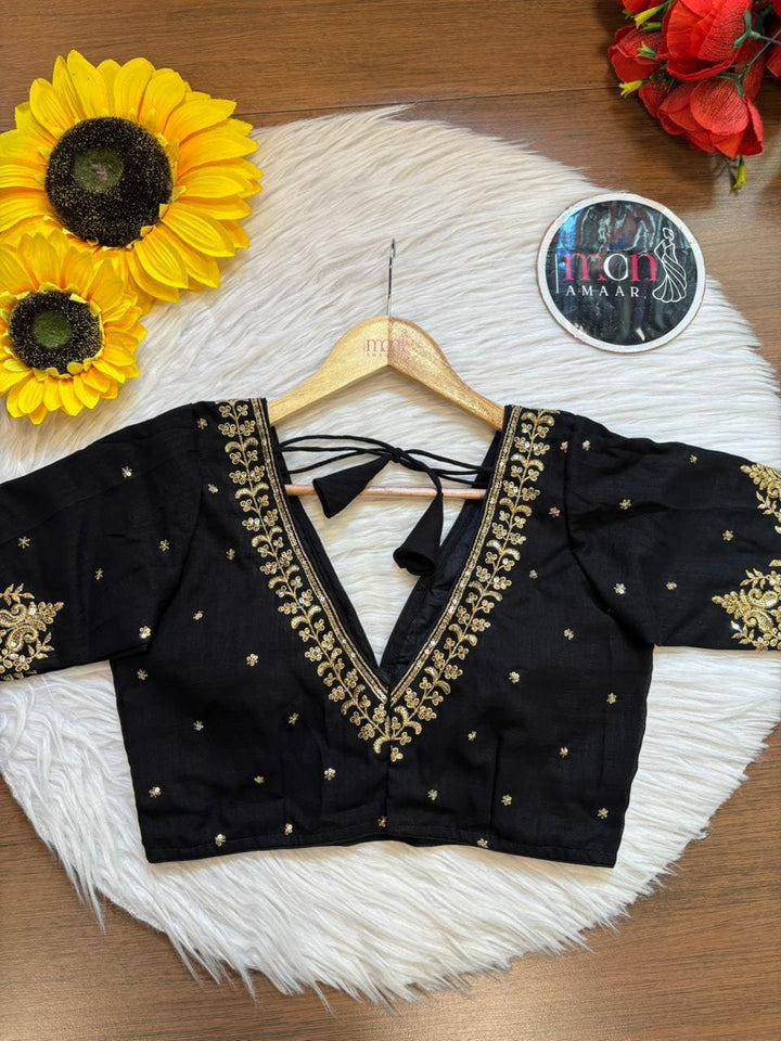 The Empress Gilded V-Neck Blouse