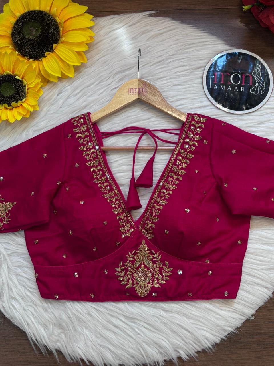 The Empress Gilded V-Neck Blouse