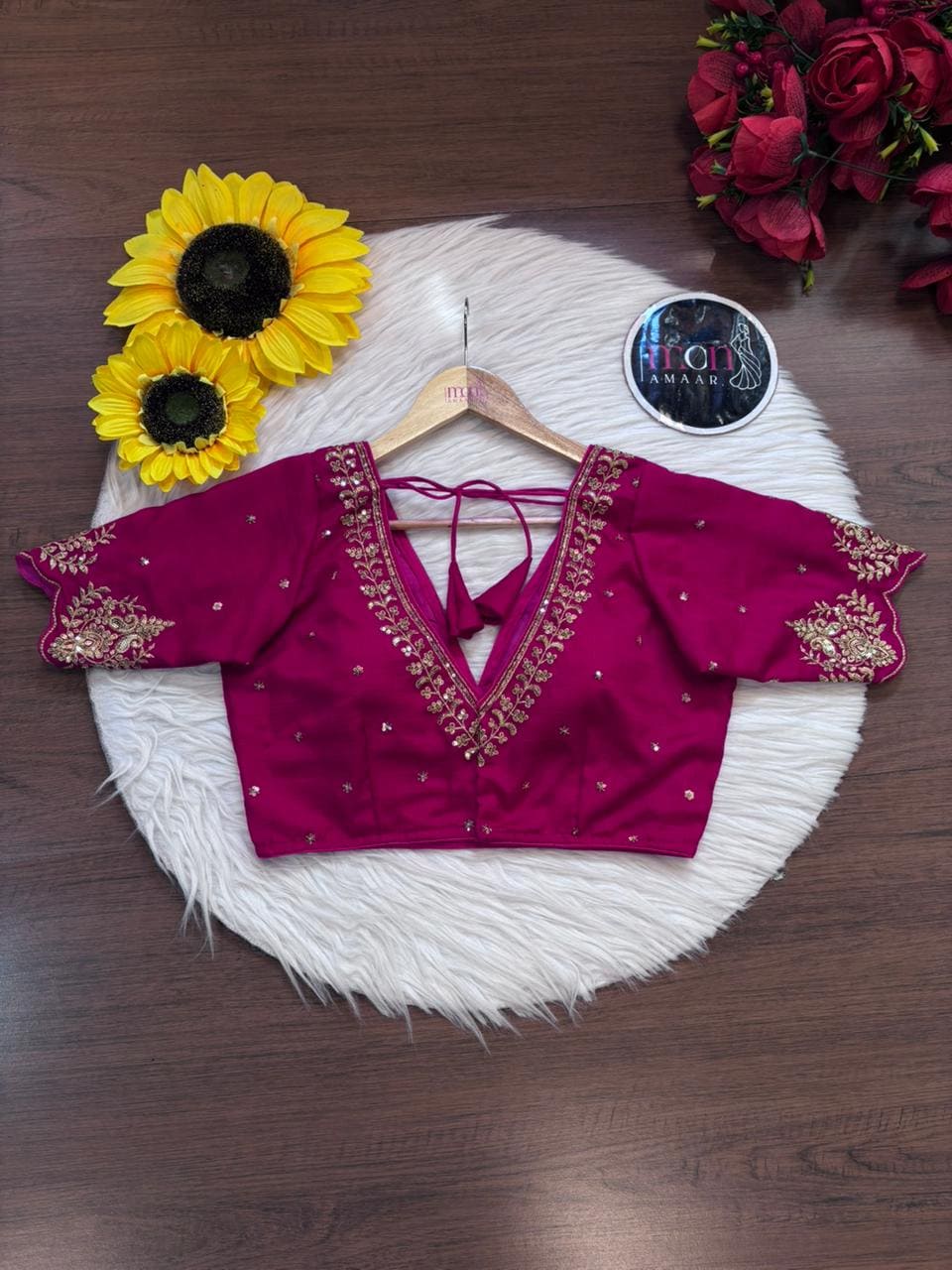 The Empress Gilded V-Neck Blouse
