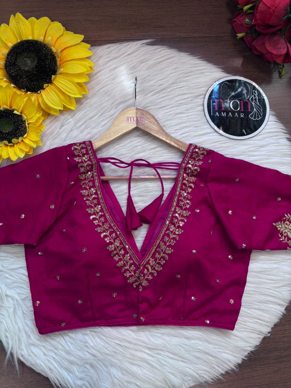 The Empress Gilded V-Neck Blouse