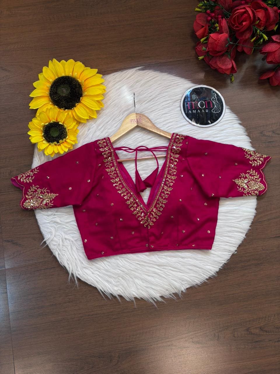 The Empress Gilded V-Neck Blouse
