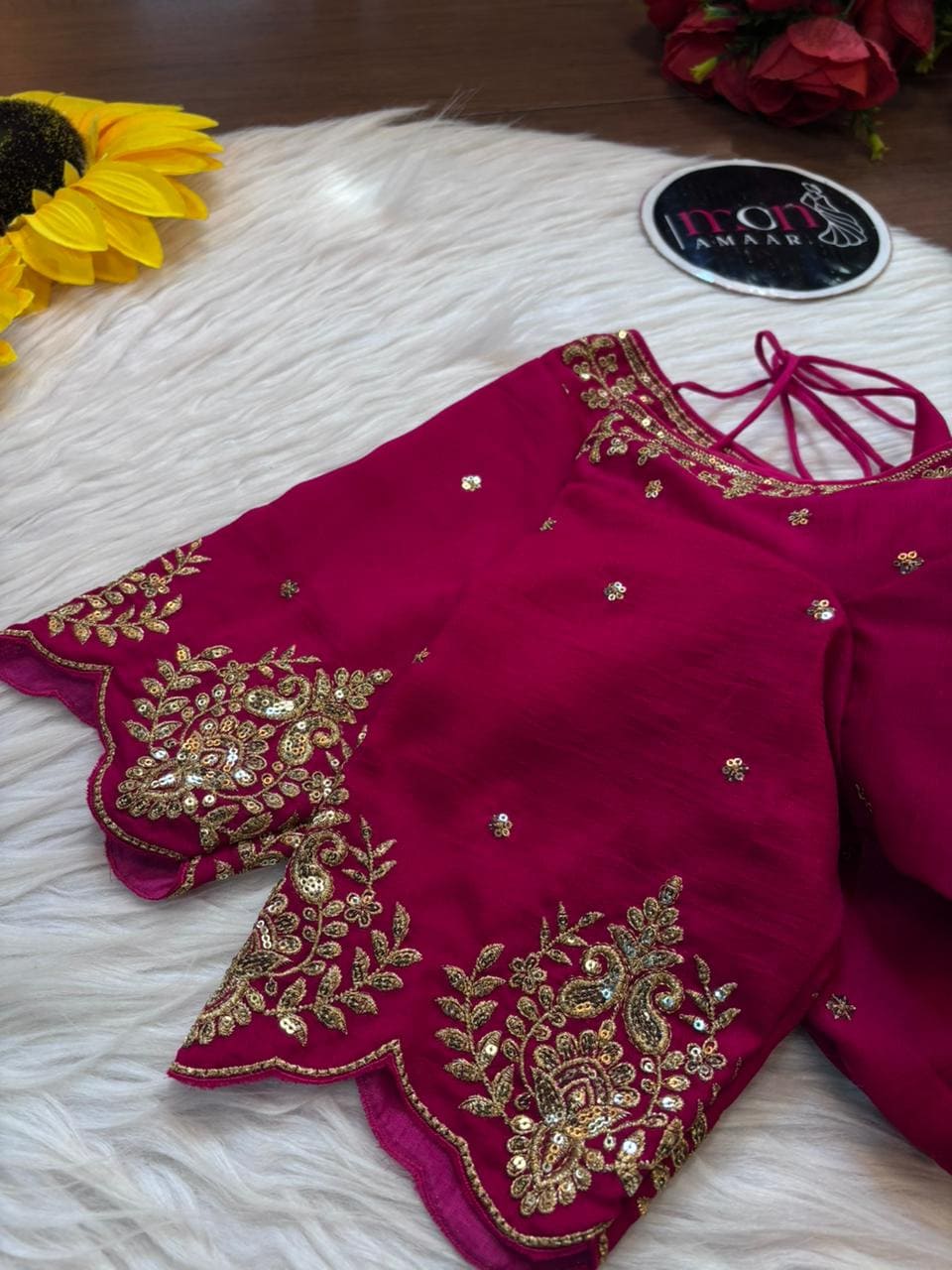 The Empress Gilded V-Neck Blouse