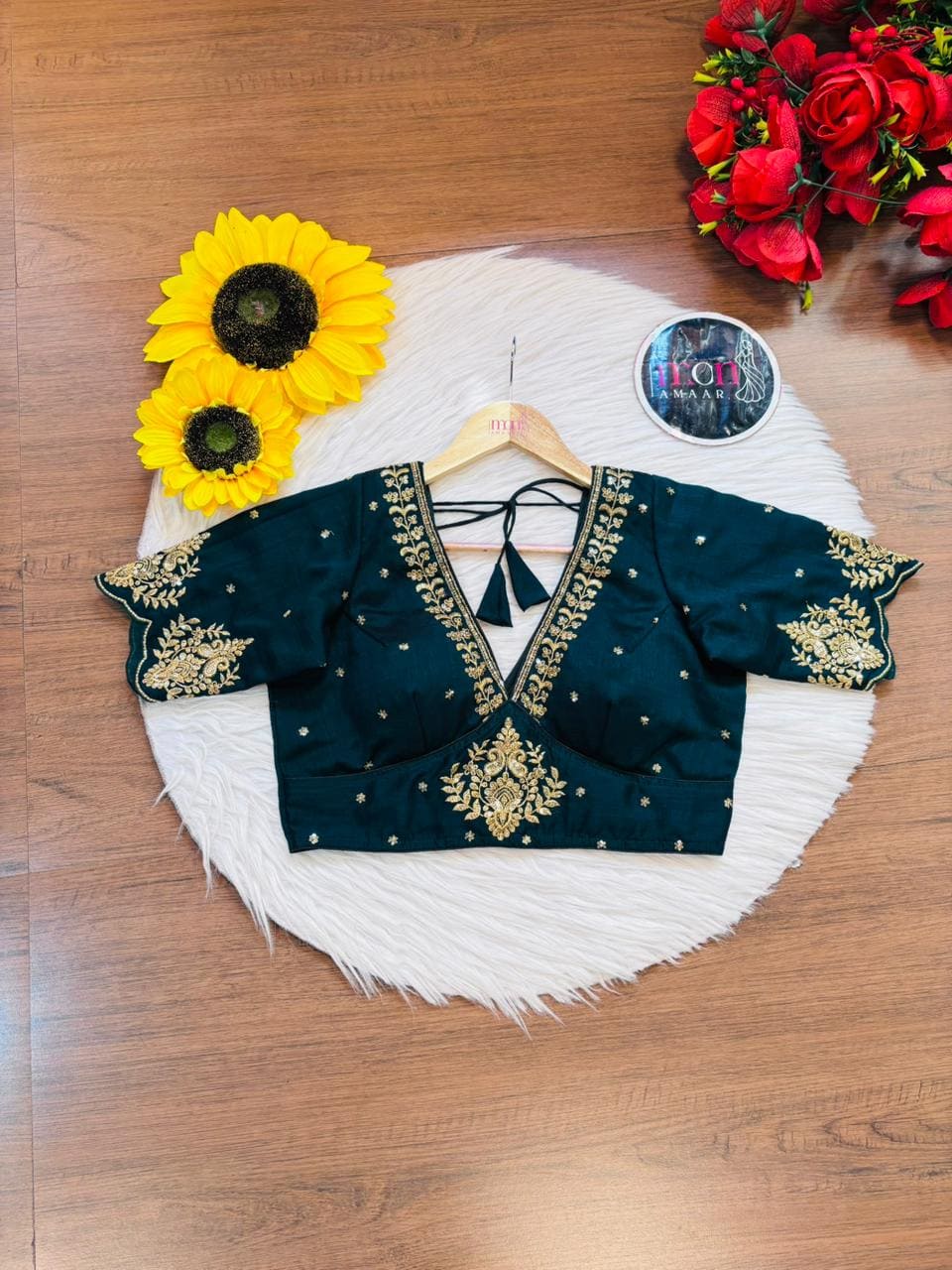 The Empress Gilded V-Neck Blouse