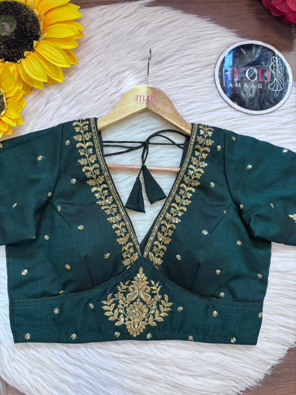 The Empress Gilded V-Neck Blouse