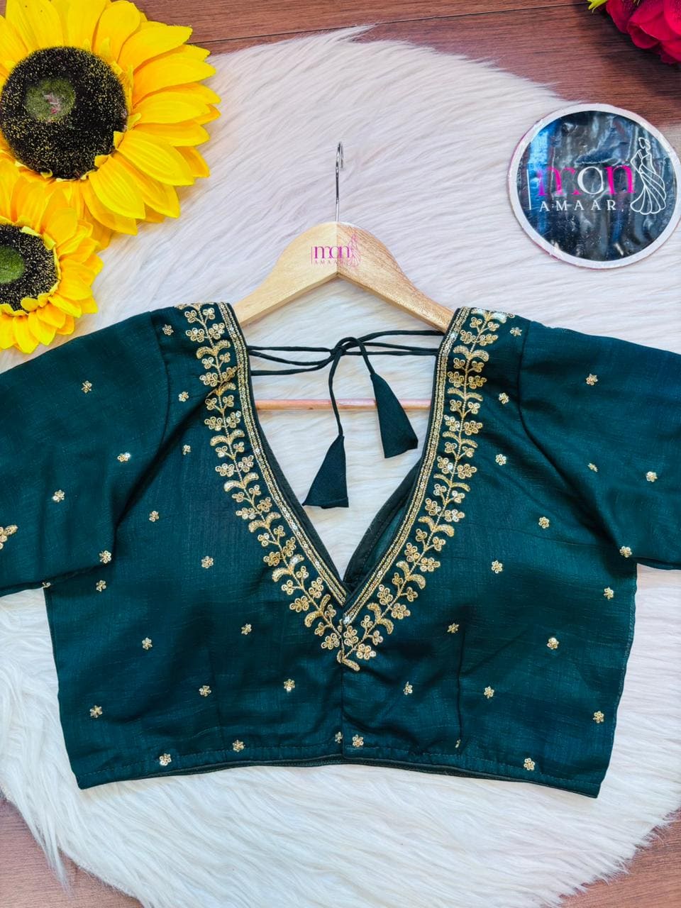 The Empress Gilded V-Neck Blouse
