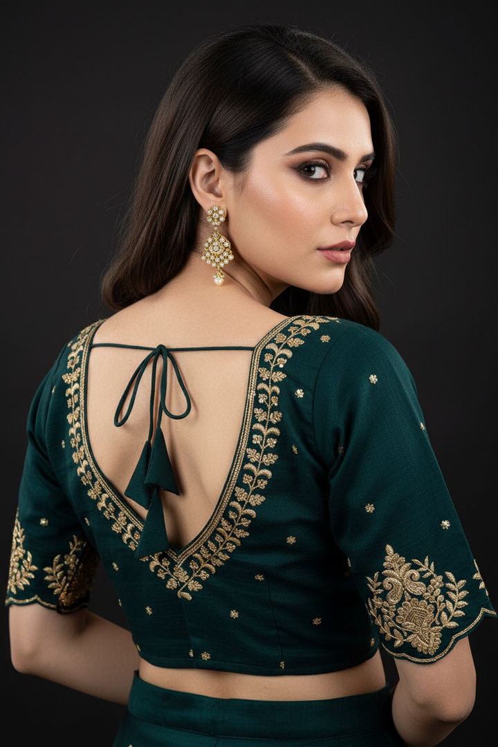 The Empress Gilded V-Neck Blouse