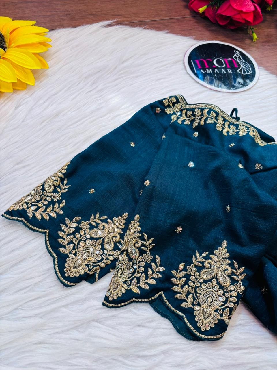 The Empress Gilded V-Neck Blouse