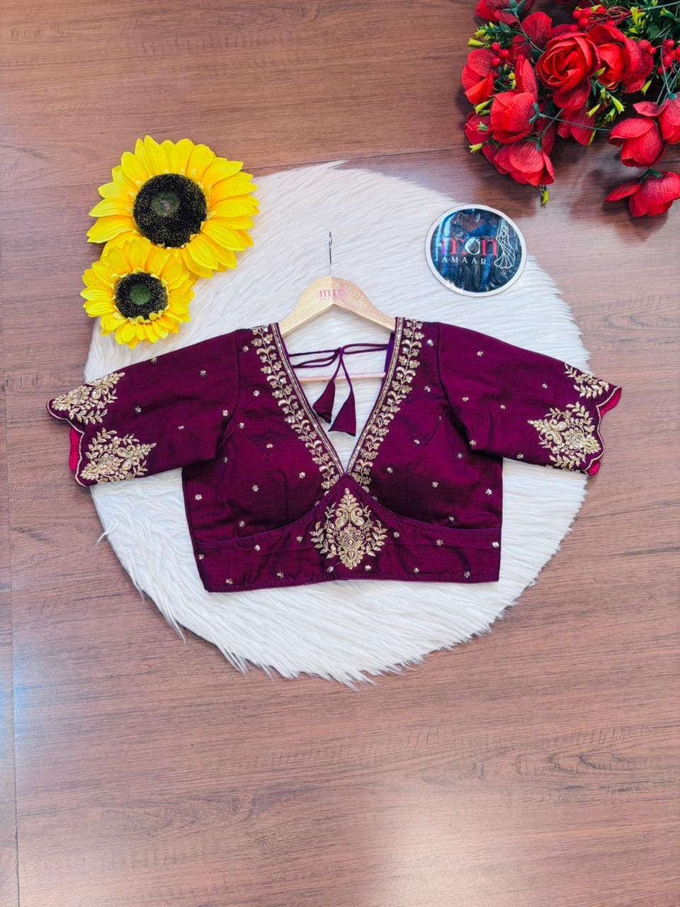 The Empress Gilded V-Neck Blouse