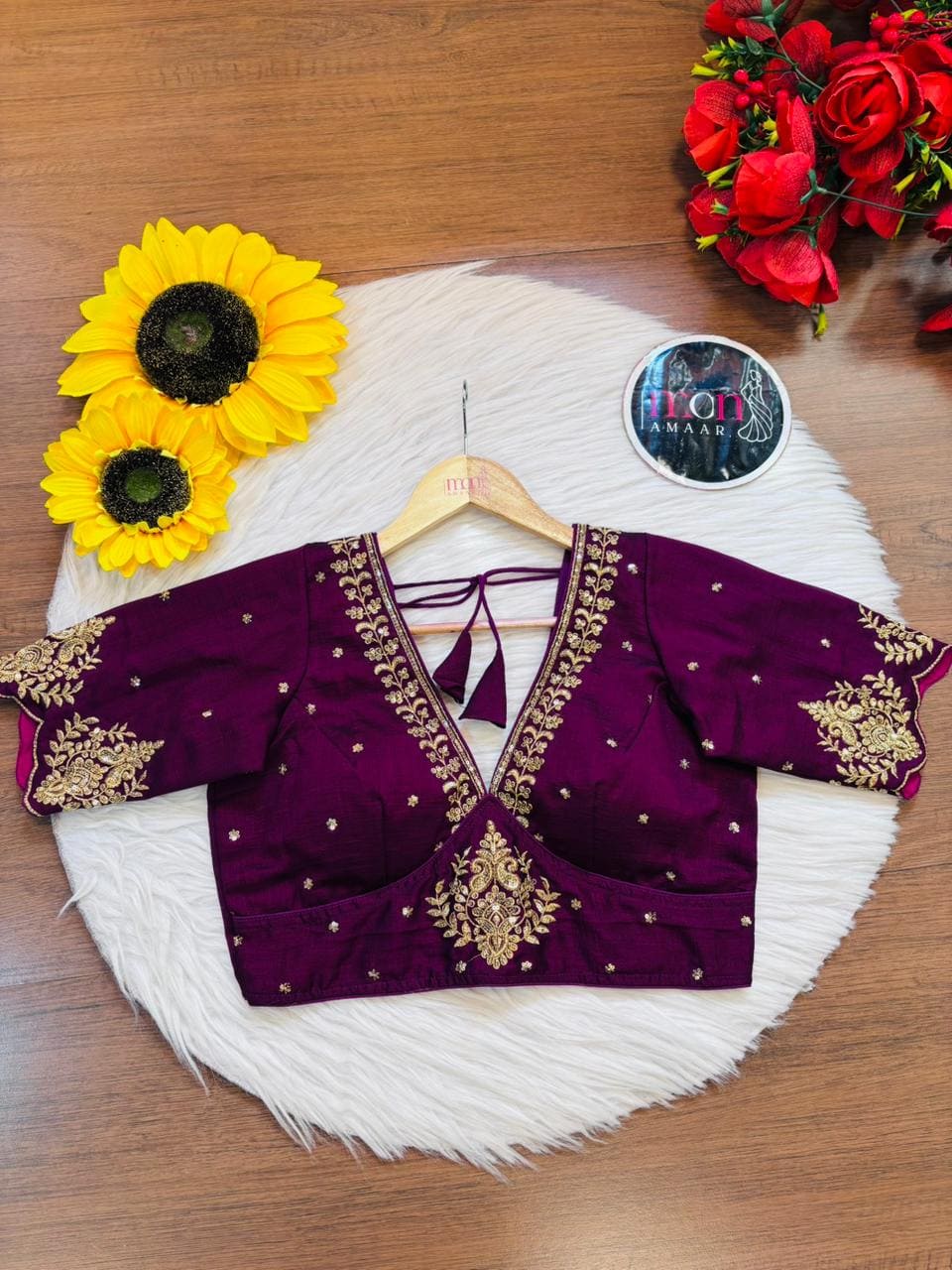 The Empress Gilded V-Neck Blouse