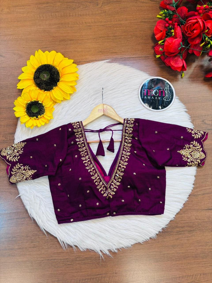 The Empress Gilded V-Neck Blouse