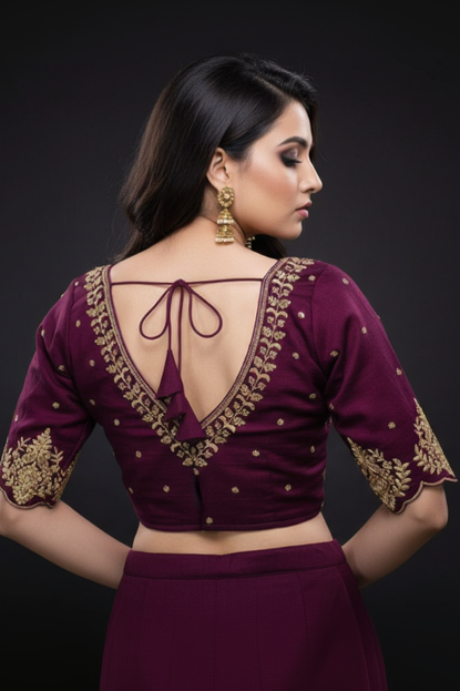 The Empress Gilded V-Neck Blouse