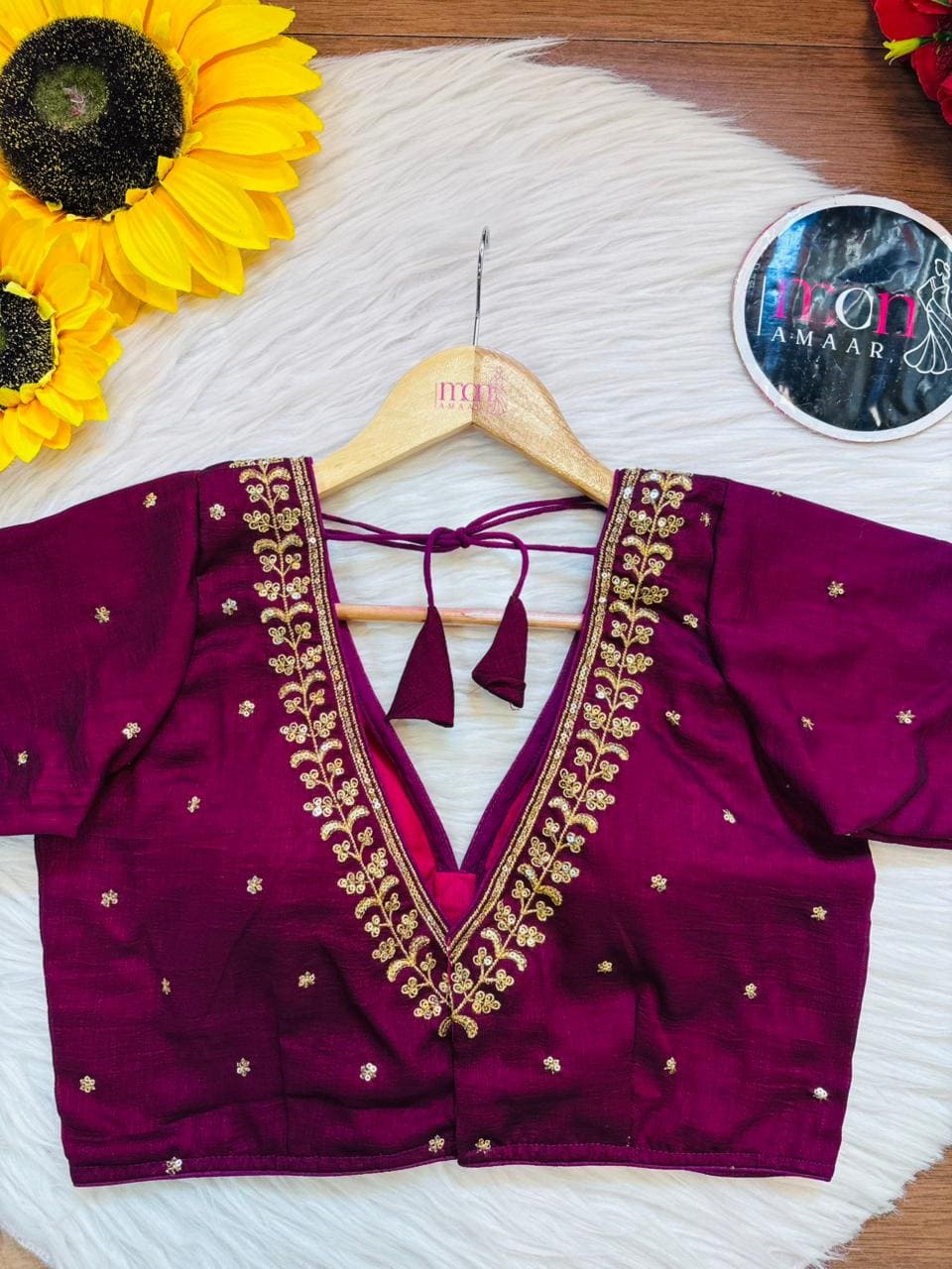 The Empress Gilded V-Neck Blouse