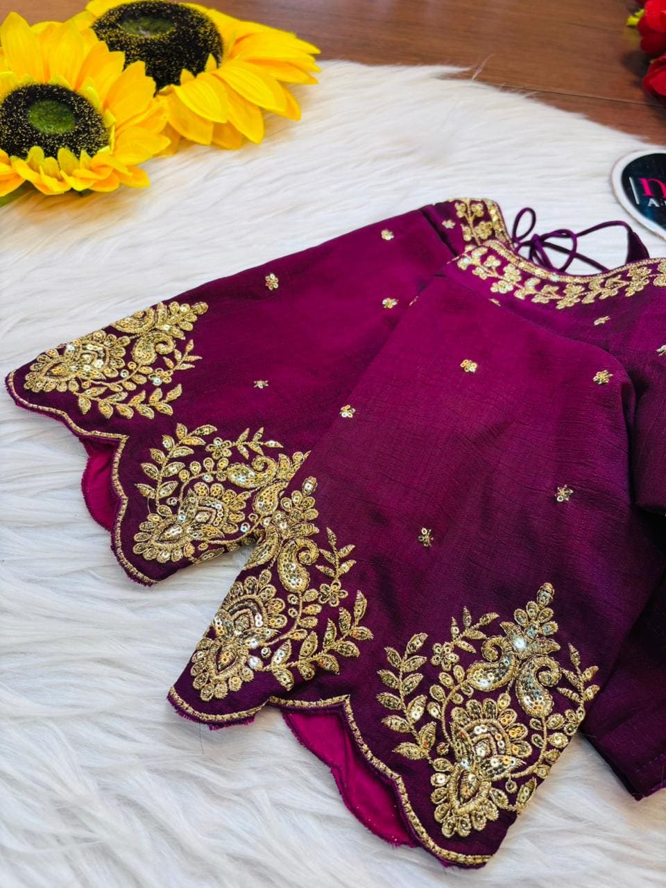 The Empress Gilded V-Neck Blouse