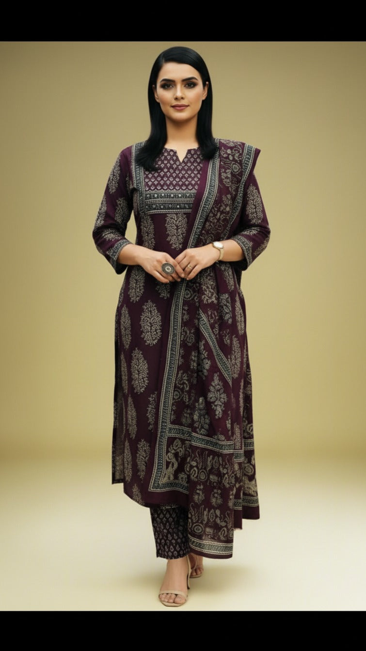 Fashion With Cotton Kurti Set