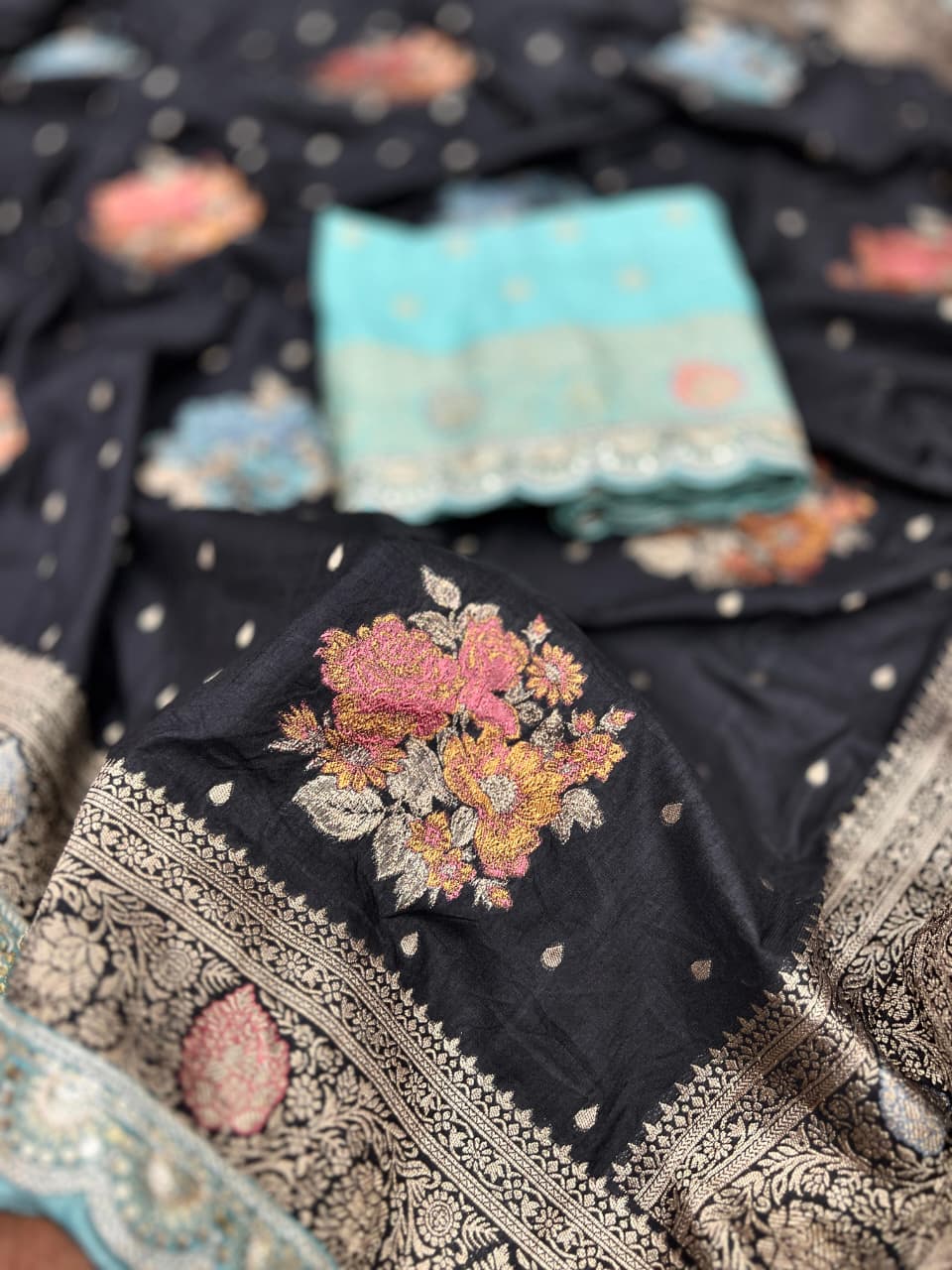 SwarNazakat Designer Dola Silk Saree