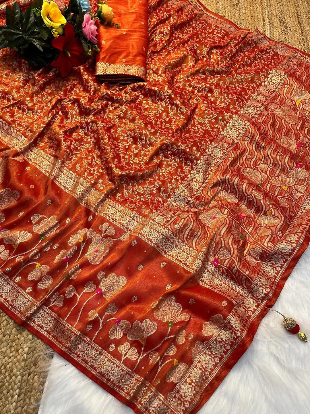 Auralis Organza Tissue  Silk Saree