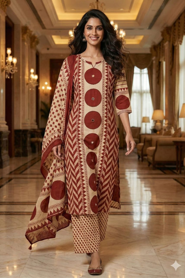 Pretty and Elegant Designer Cotton Kurti Set