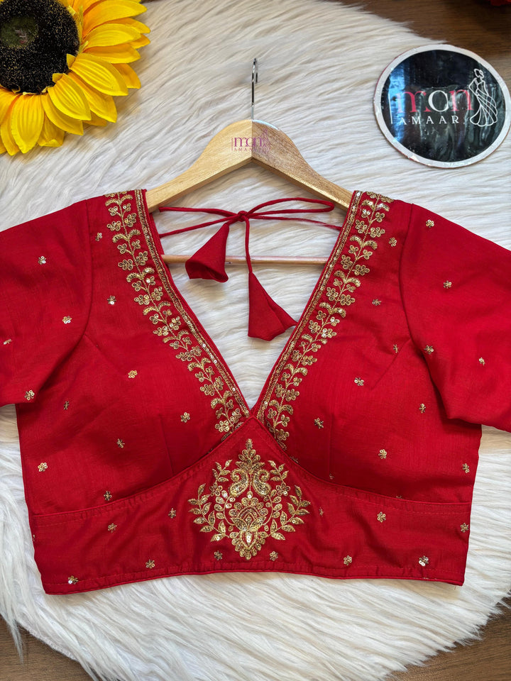 The Empress Gilded V-Neck Blouse