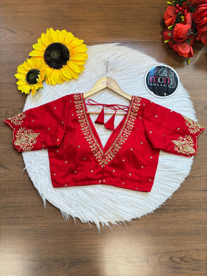 The Empress Gilded V-Neck Blouse