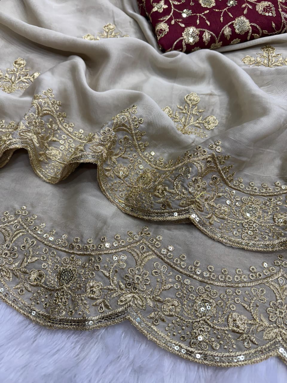 Forest Glow Designer Rangoli Silk Saree