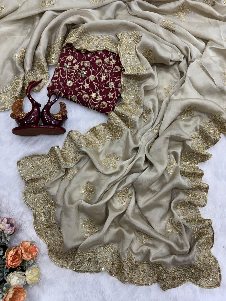 Forest Glow Designer Rangoli Silk Saree