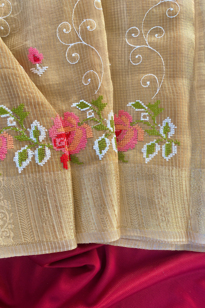 Rainbow leaves Kota Saree