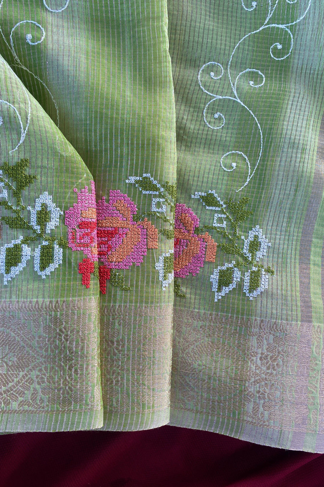 Rainbow leaves Kota Saree
