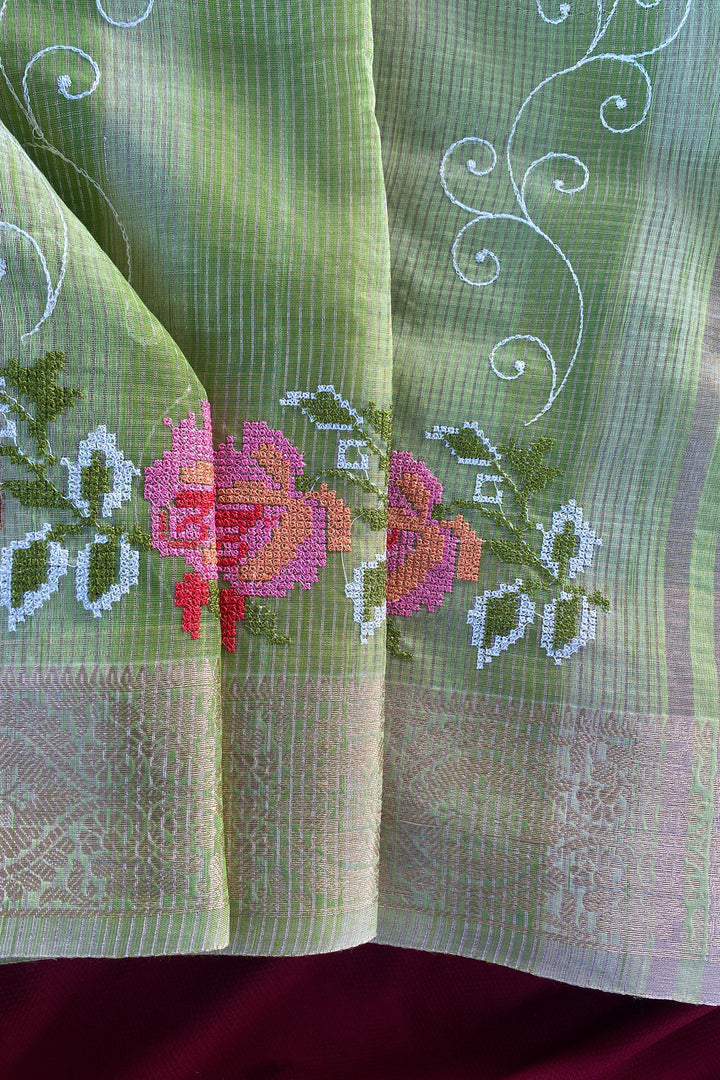 Rainbow leaves Kota Saree