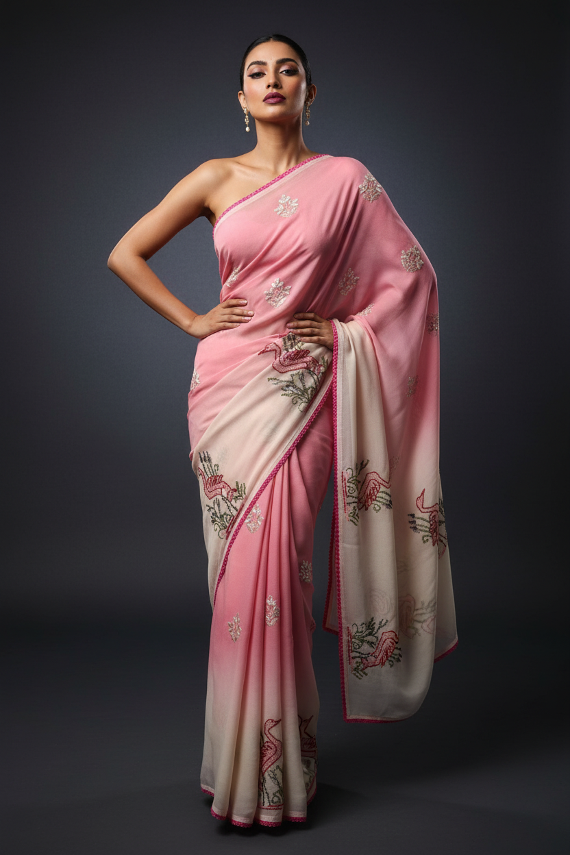 Shining Brightly Georgette Saree