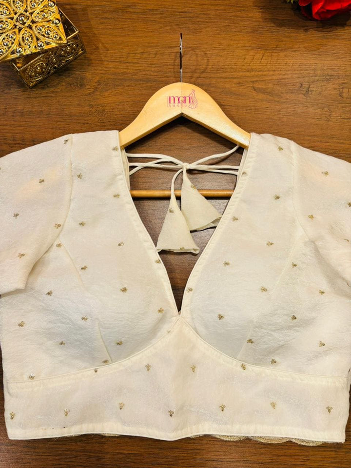 White Blast Designer Fendy Silk Blouse