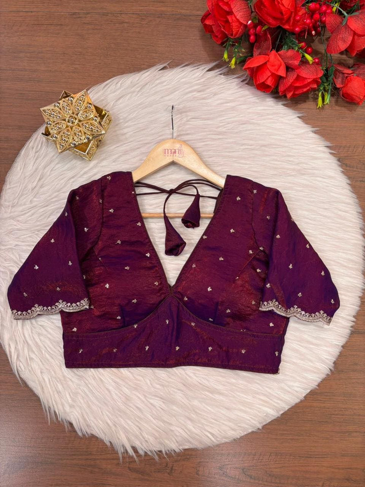Purple Blast Designer Fendy Silk Blouse